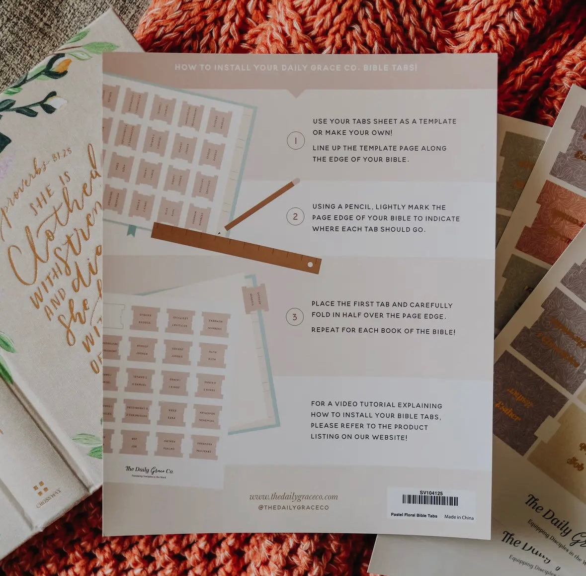 Pastel Floral Bible Tabs