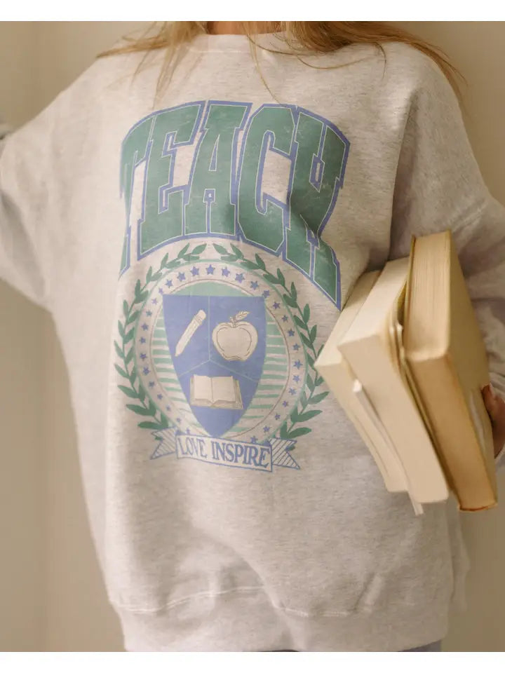 Teacher Crest Crewneck