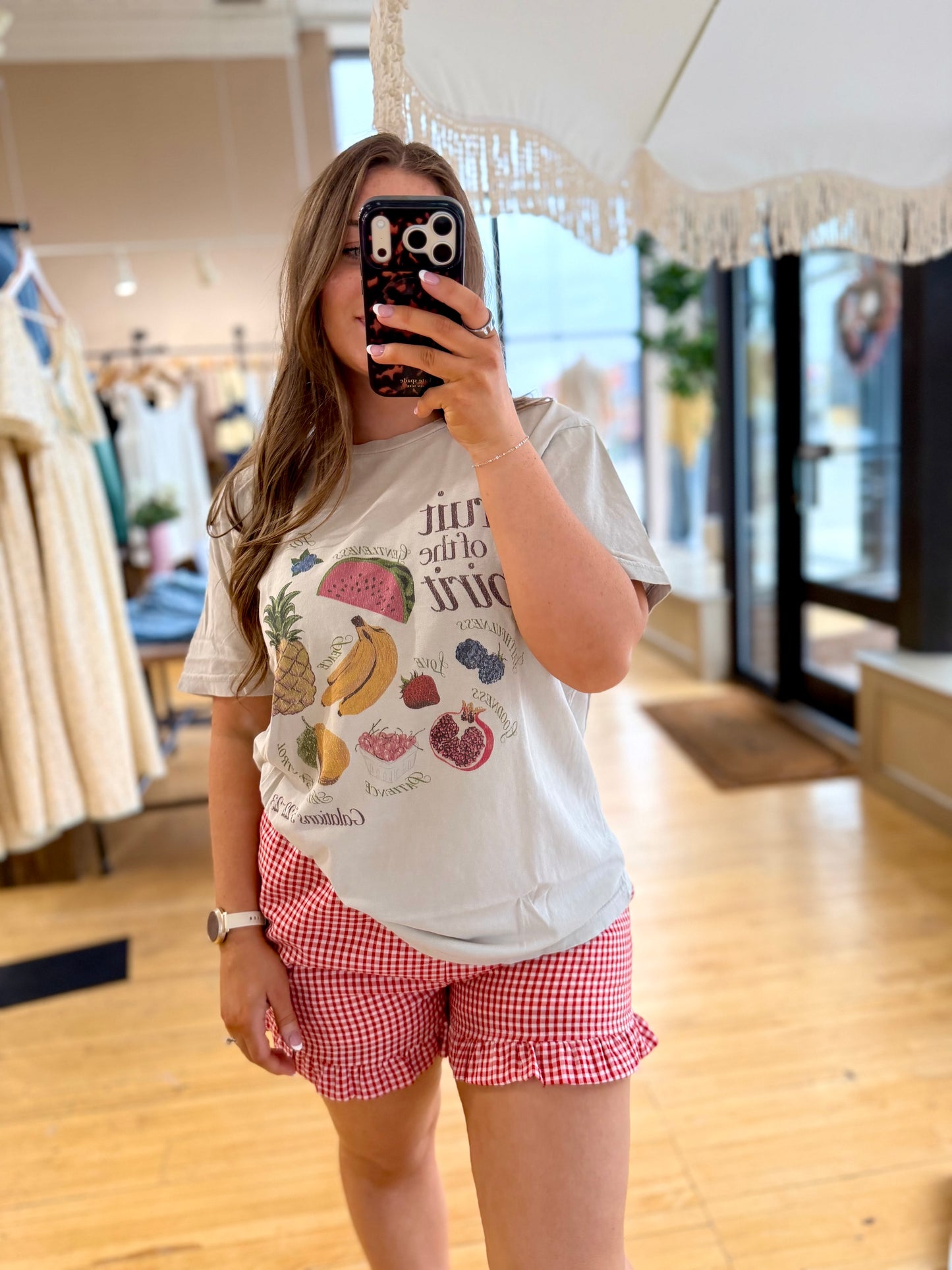 Gingham Ruffle Shorts