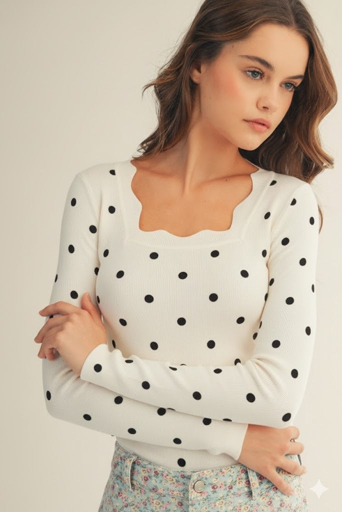 Angela Polka Dot Top
