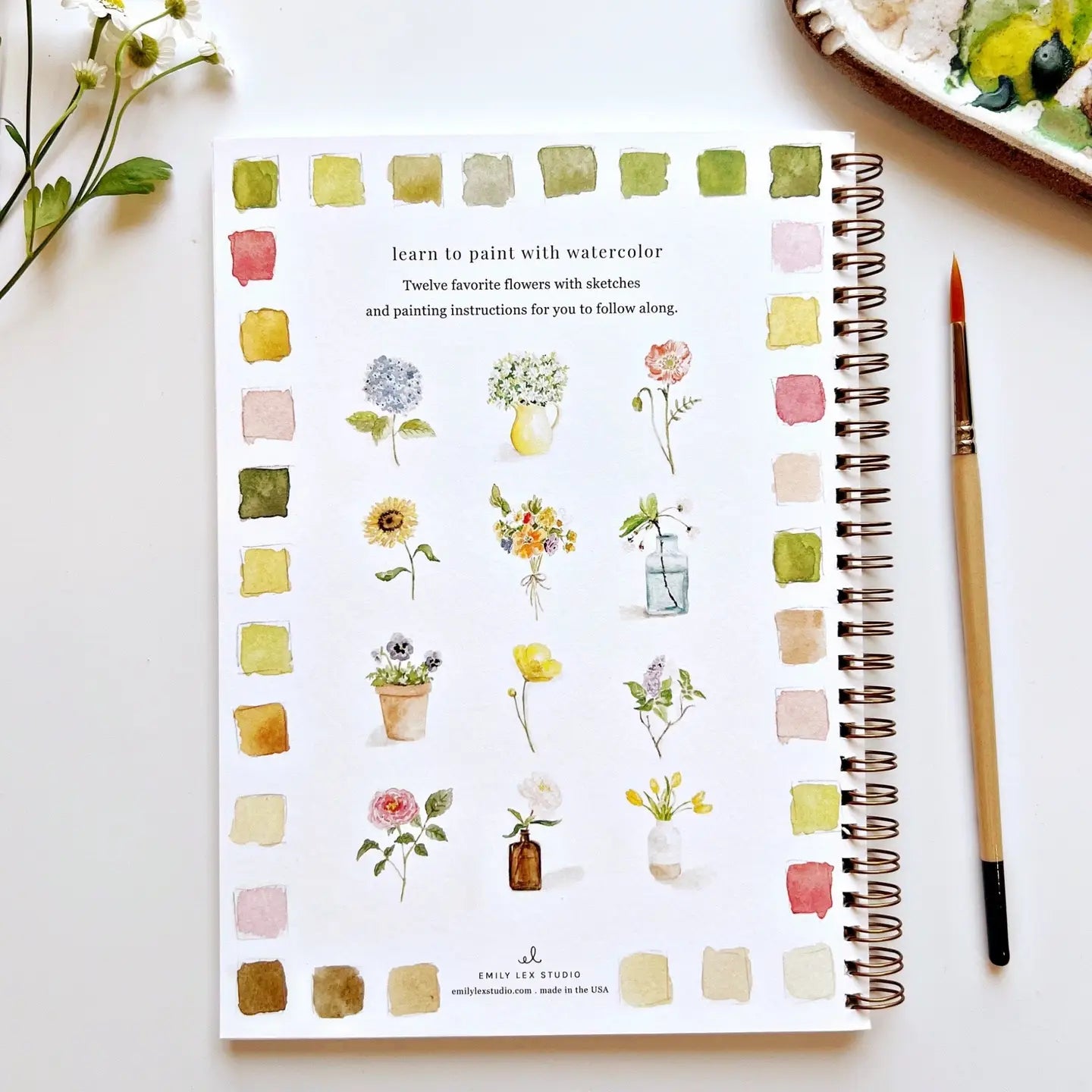 Flowers Watercolor Book
