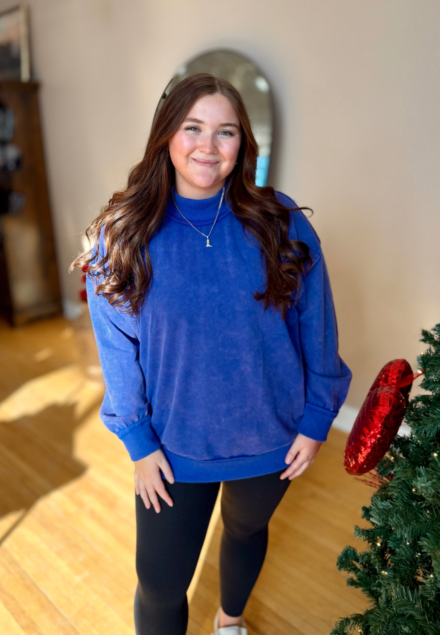 Cobalt Mock Neck