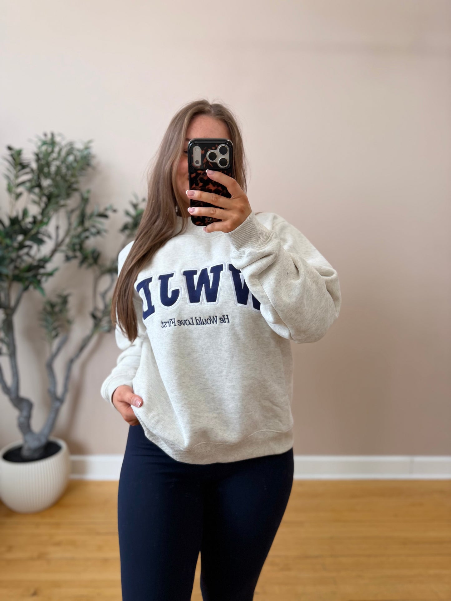 WWJD Ash Mock Neck