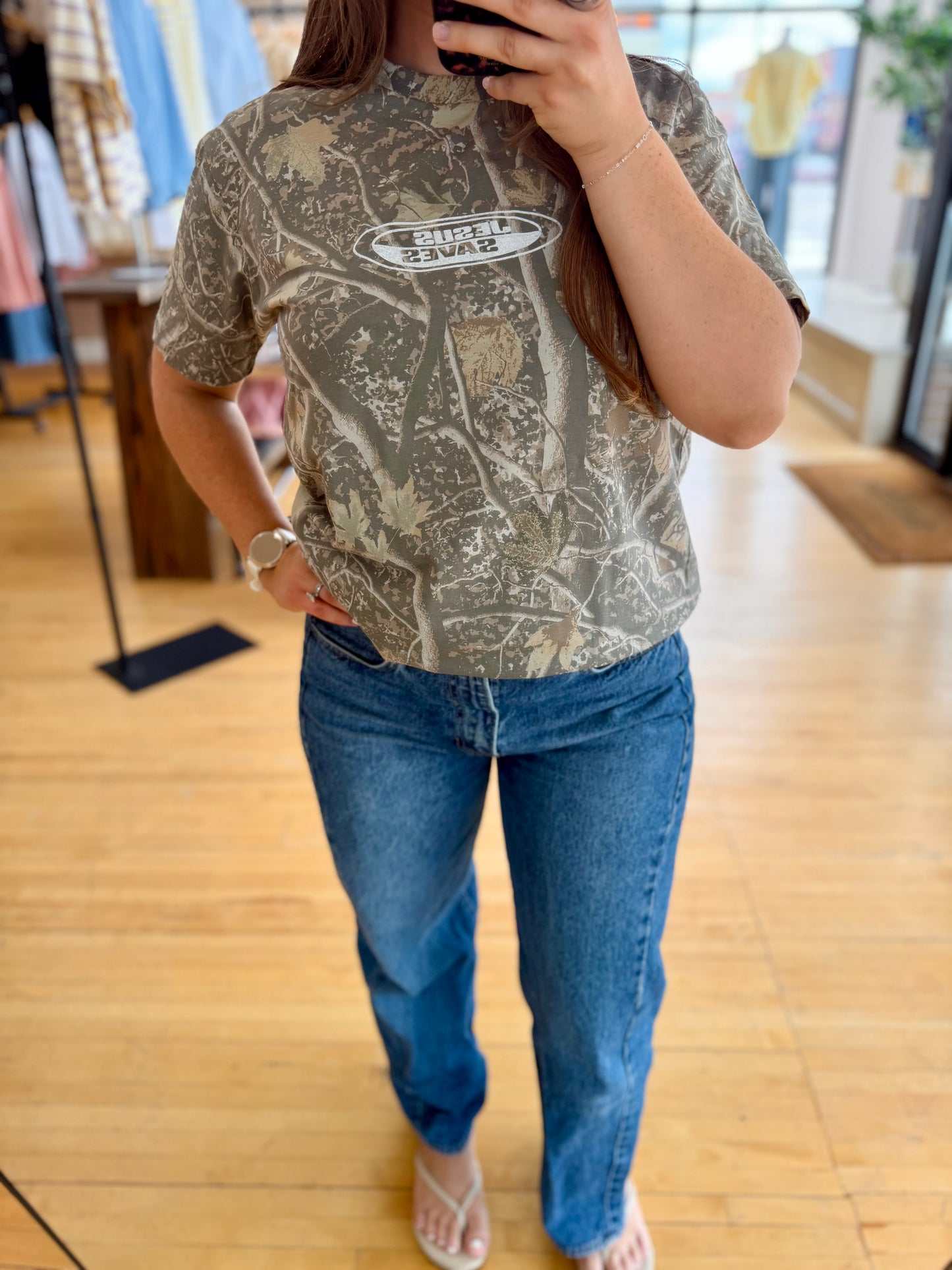 Jesus Saves Camo Tee