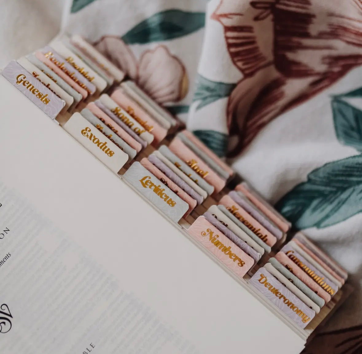 Pastel Floral Bible Tabs