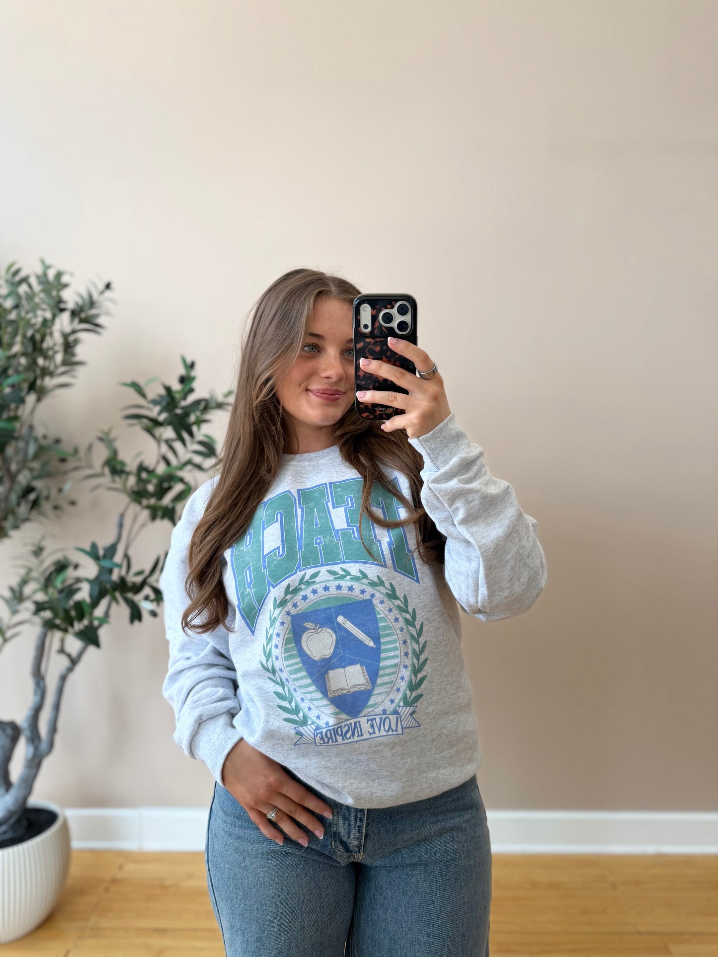 Teacher Crest Crewneck