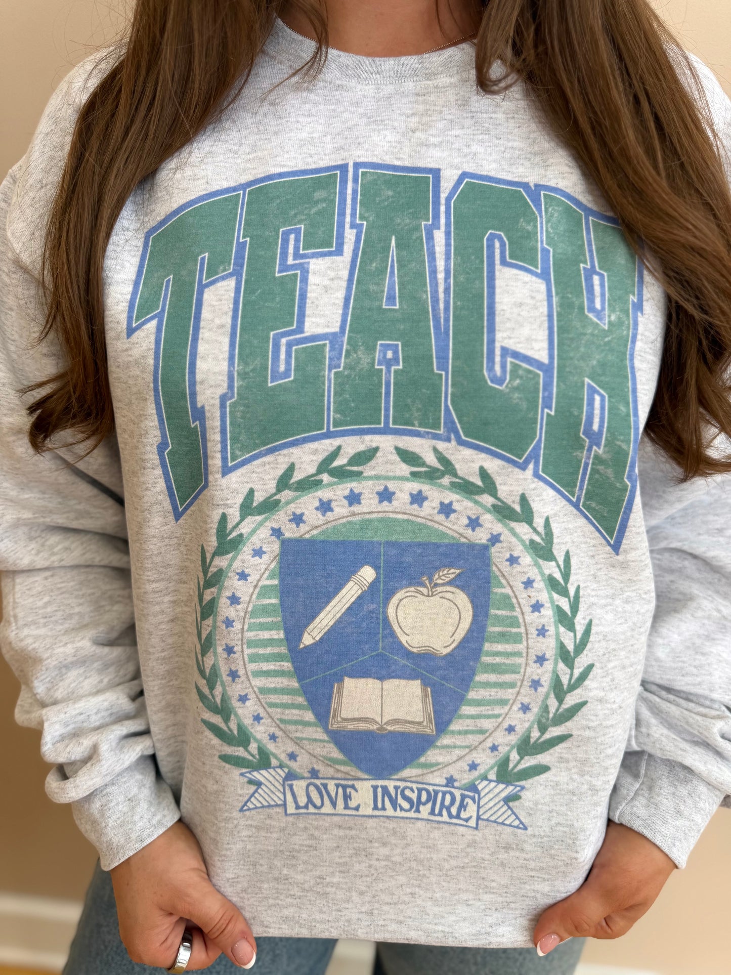 Teacher Crest Crewneck