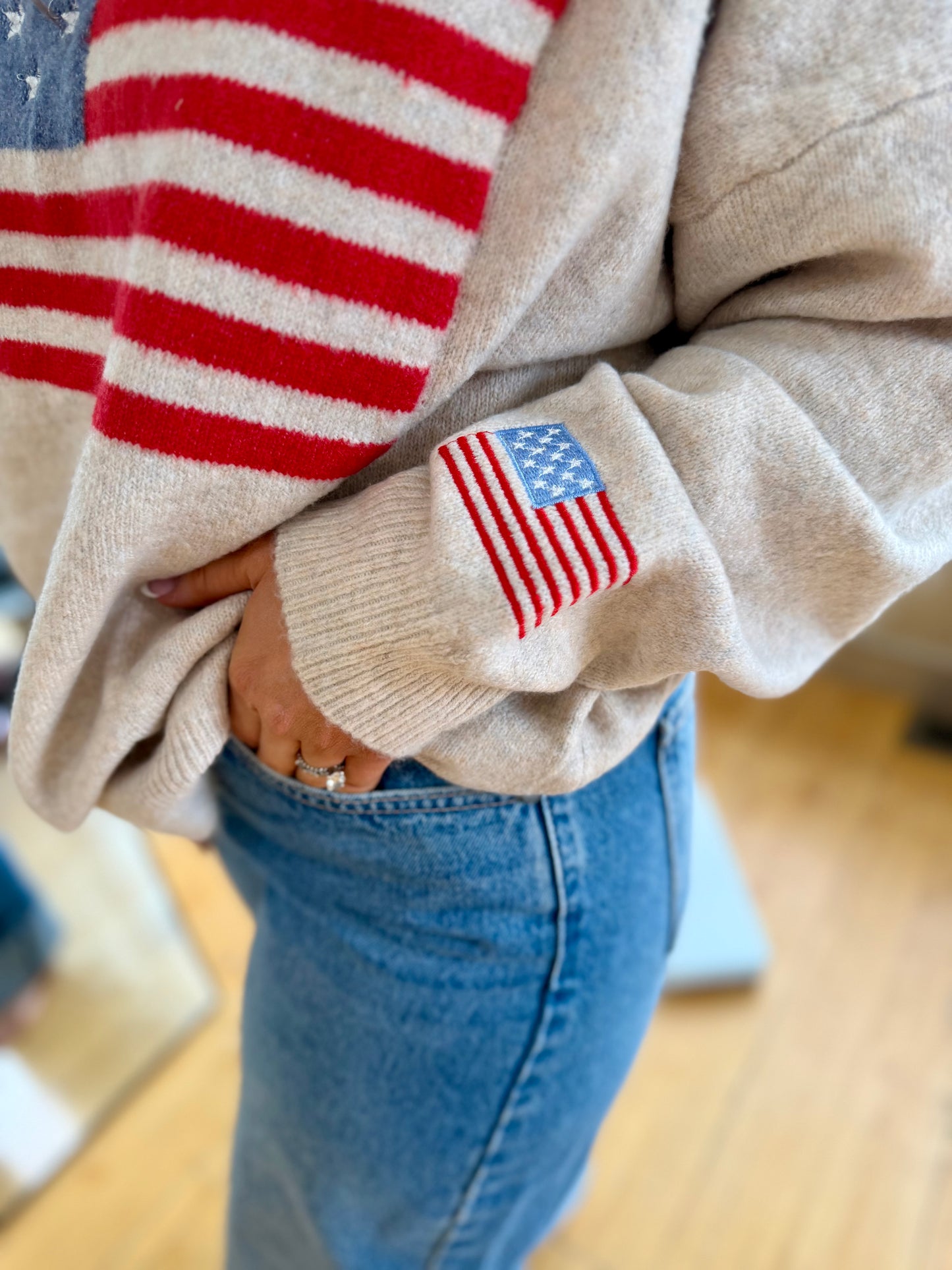 American Flag Sweater