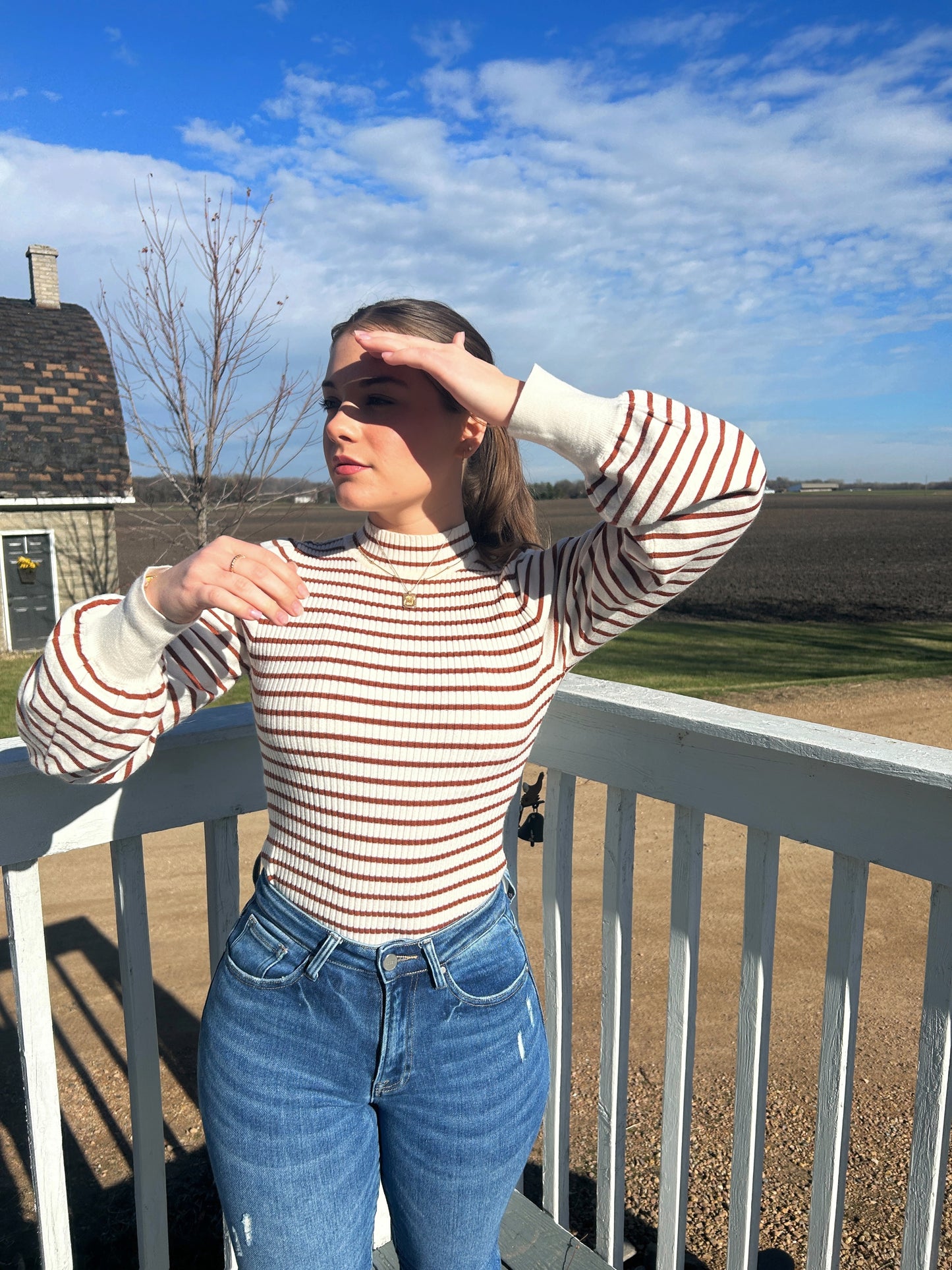 Cinnamon Twist Long Sleeve Top