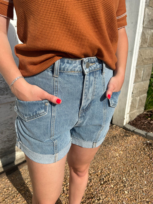 Macy Hem Jean Shorts