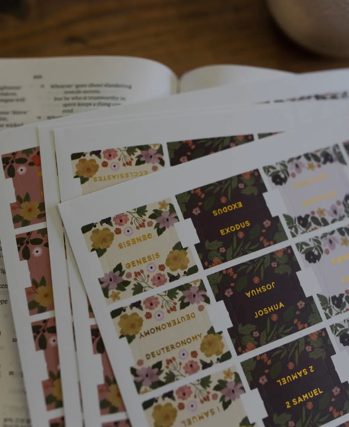 Magnolia Floral Bible Tabs