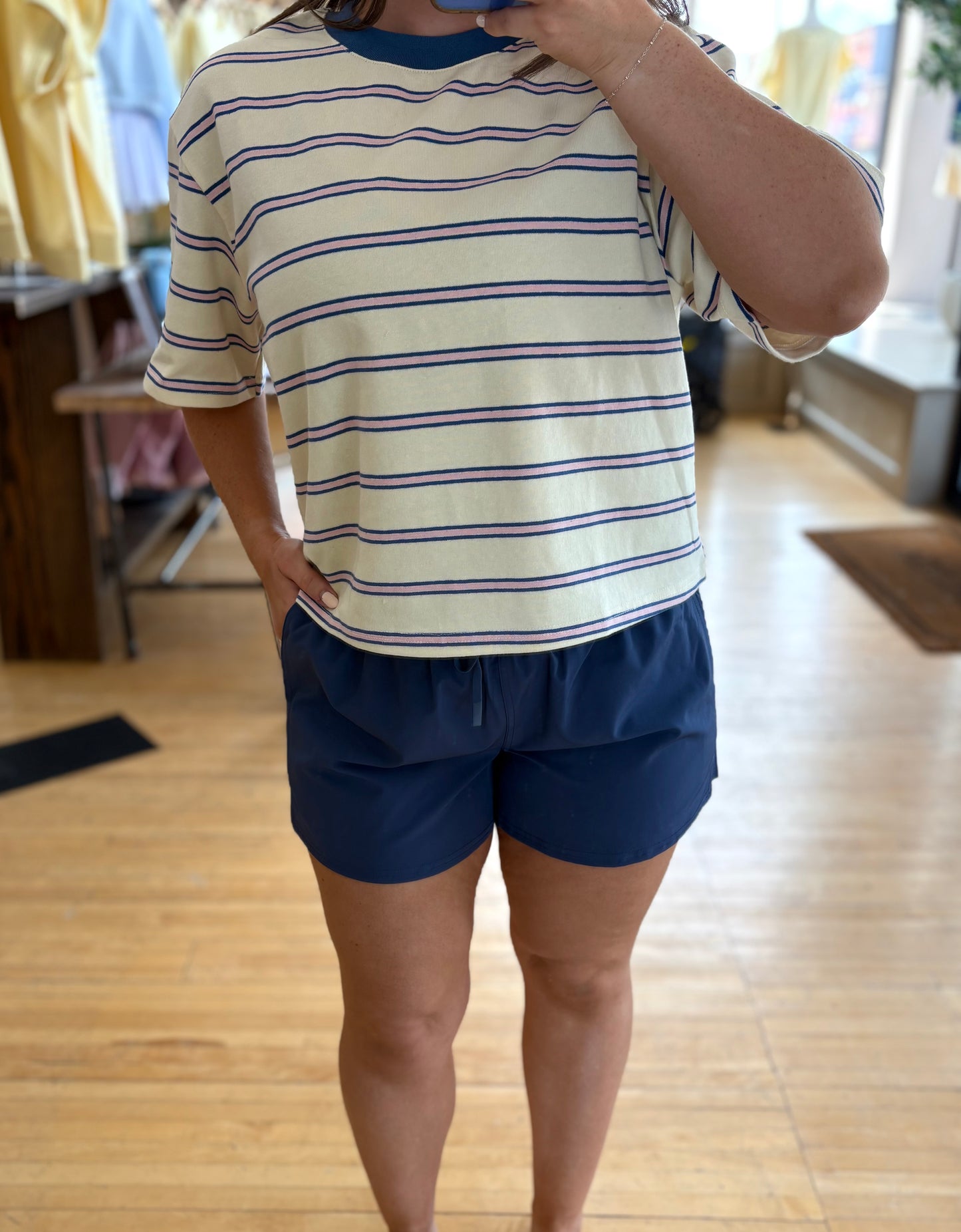 Navy Active Shorts