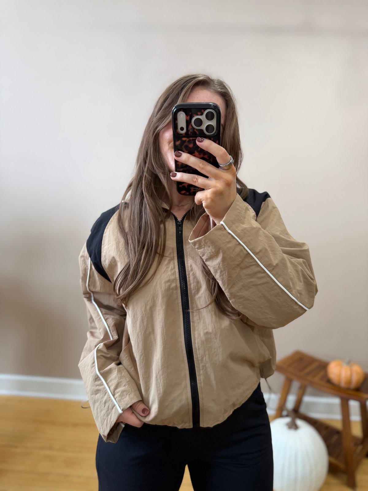 Taupe Windbreaker