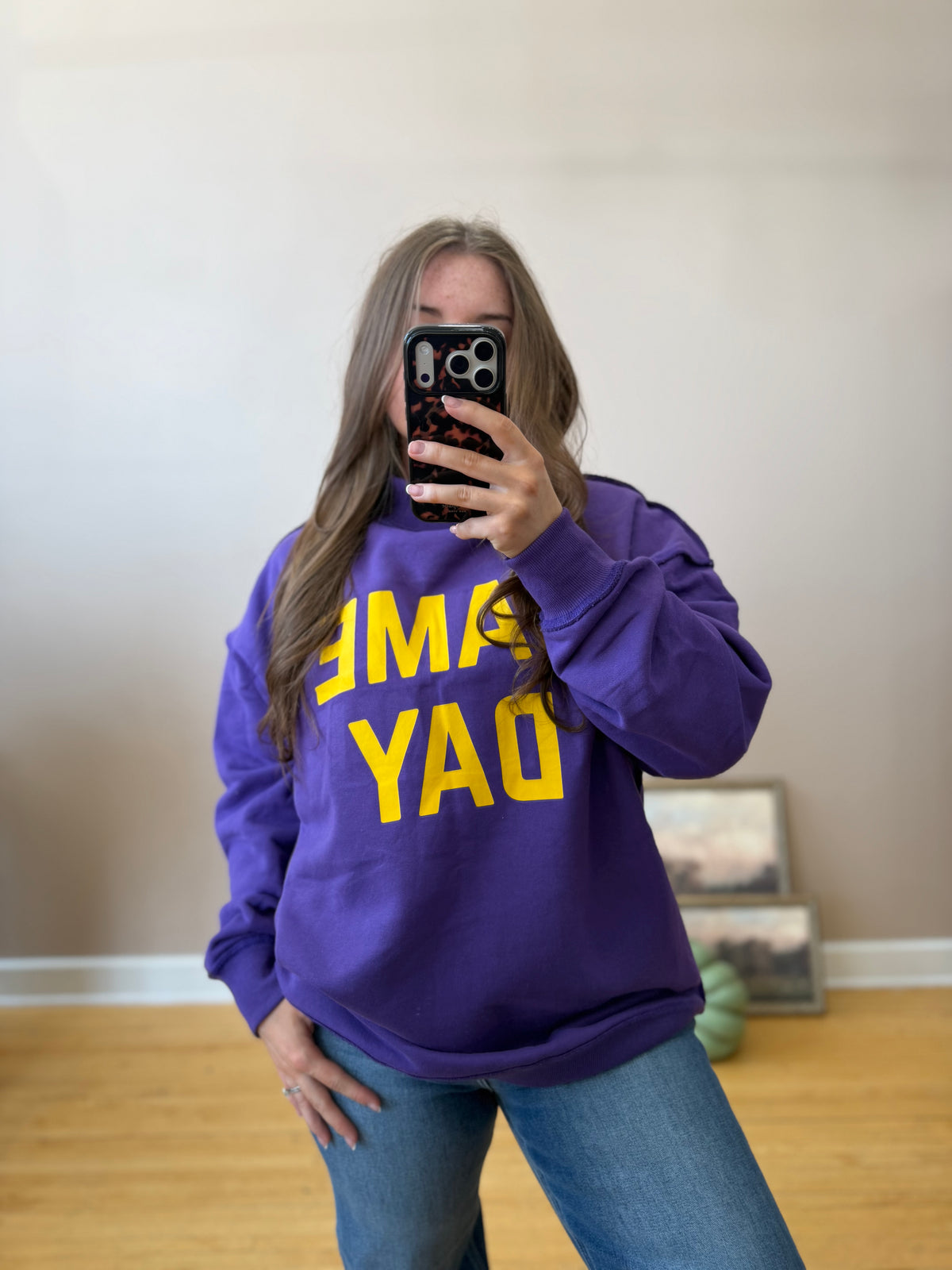 Purple Game Day Crewneck