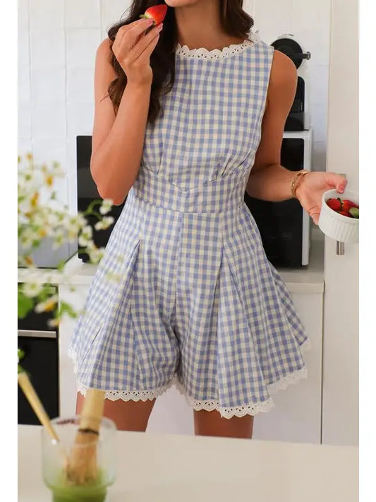 Gingham Romper