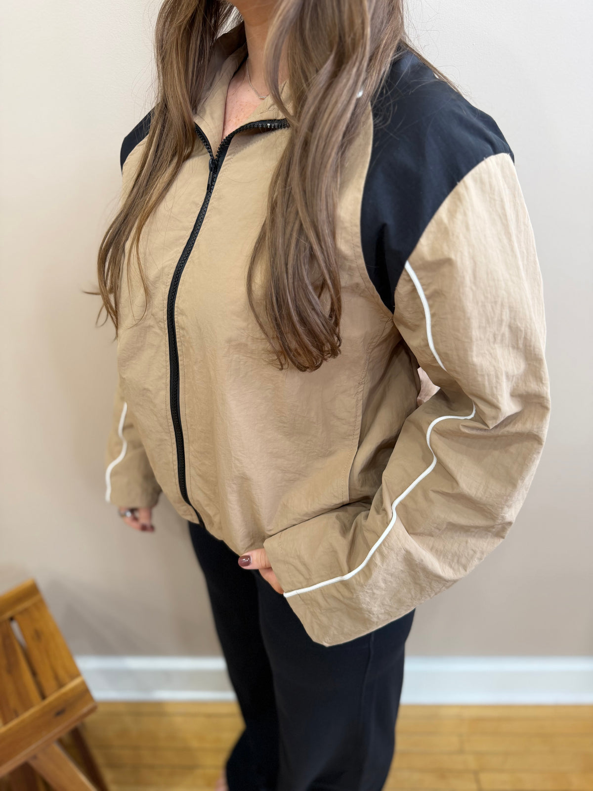 Taupe Windbreaker