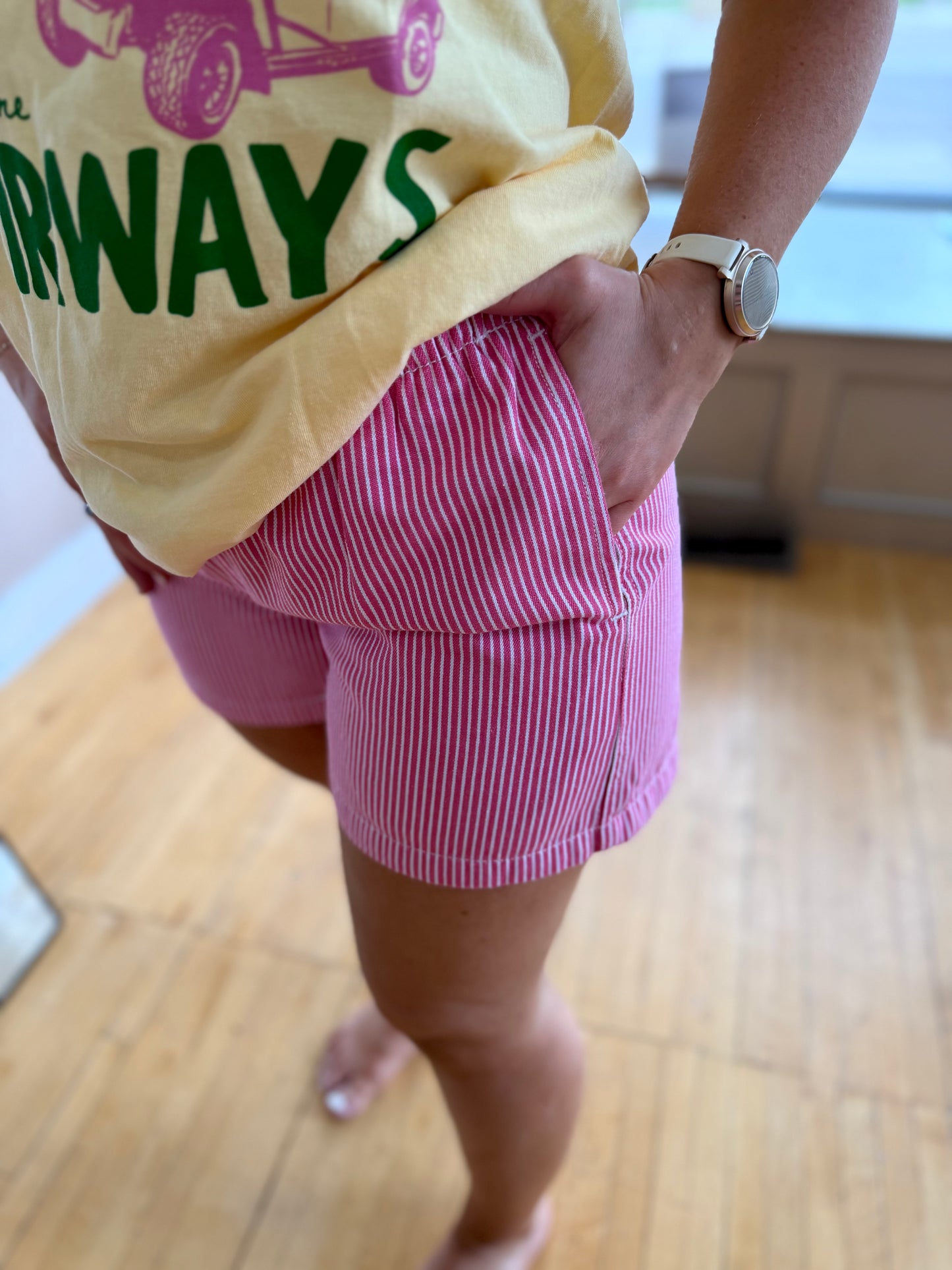 Elle Pinstripe Shorts