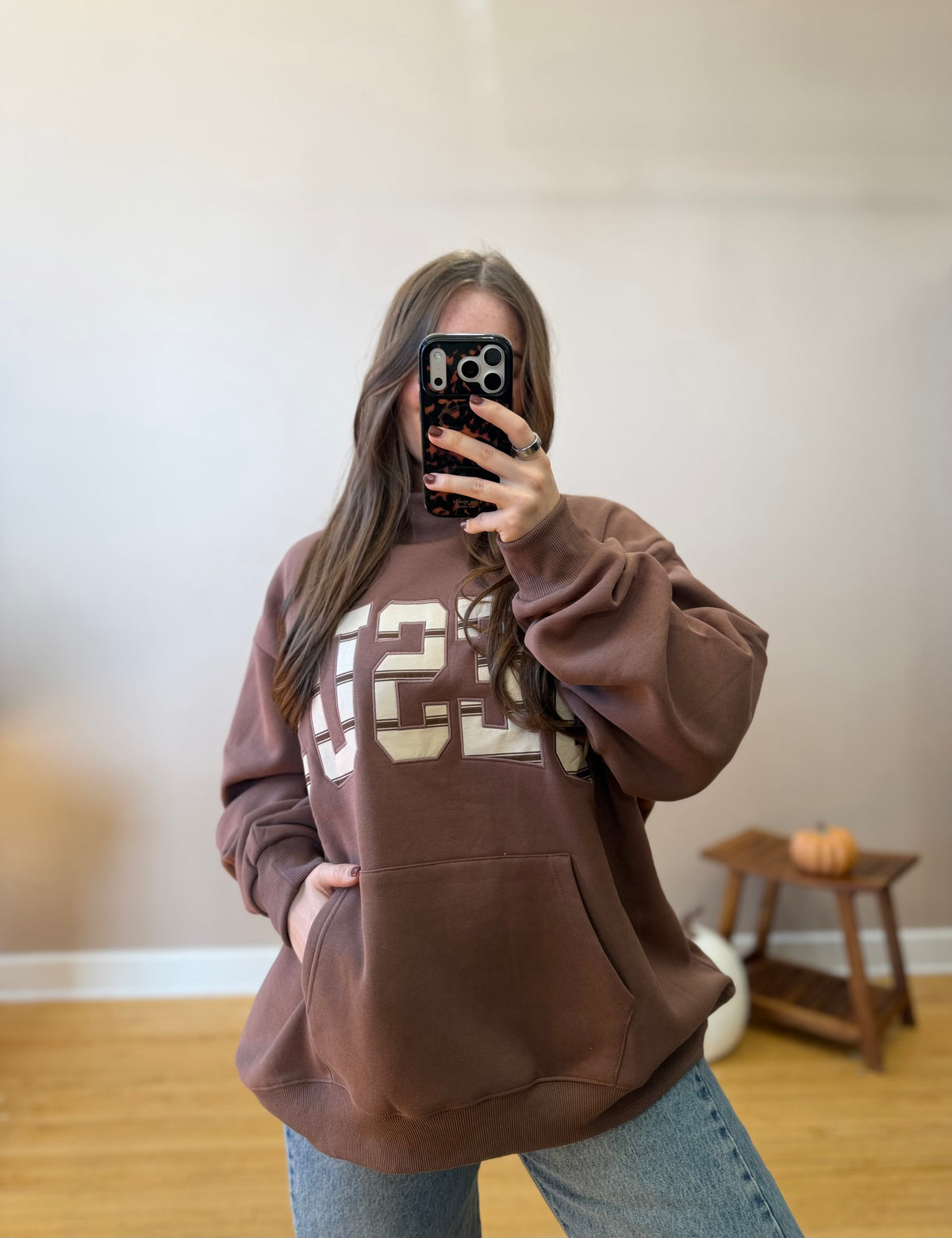 Jesus Striped Mock Neck