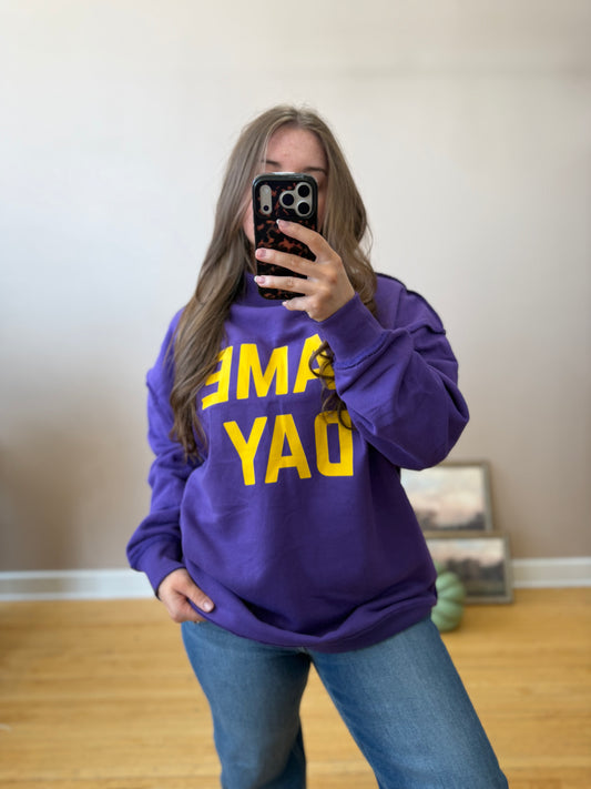 Purple Game Day Crewneck