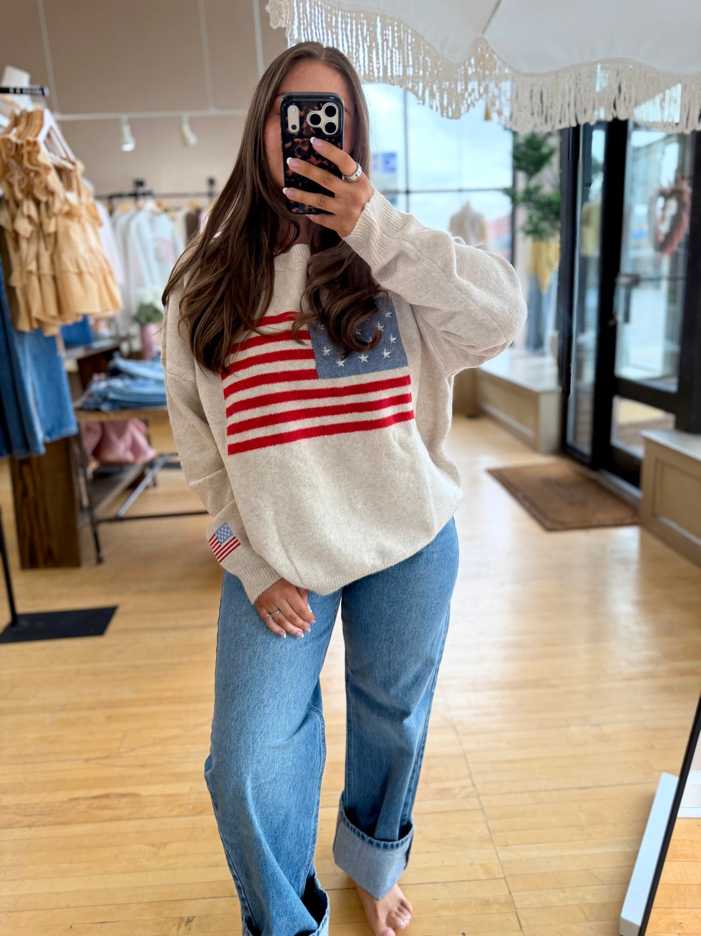 American Flag Sweater