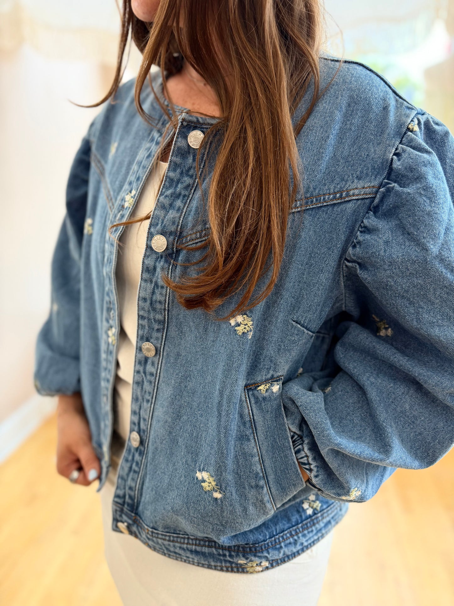 Denim Embroidered Jacket