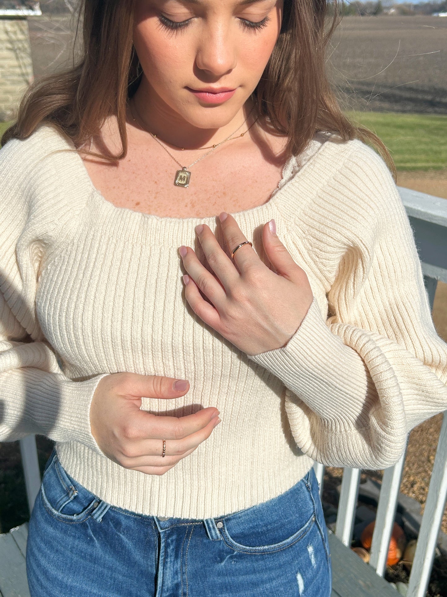 Elsa Ribbed Long Sleeve Top