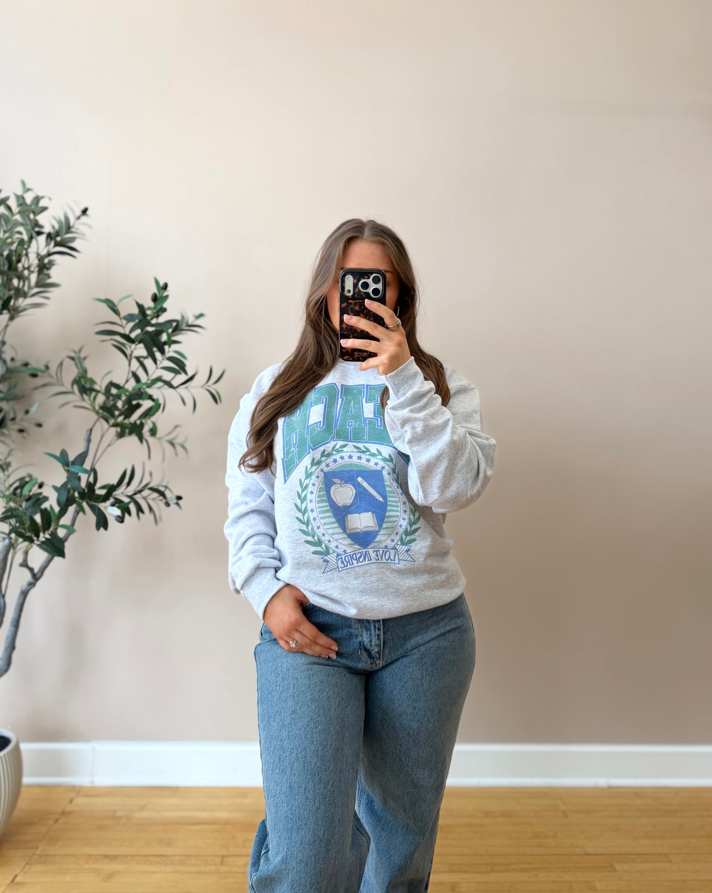 Teacher Crest Crewneck