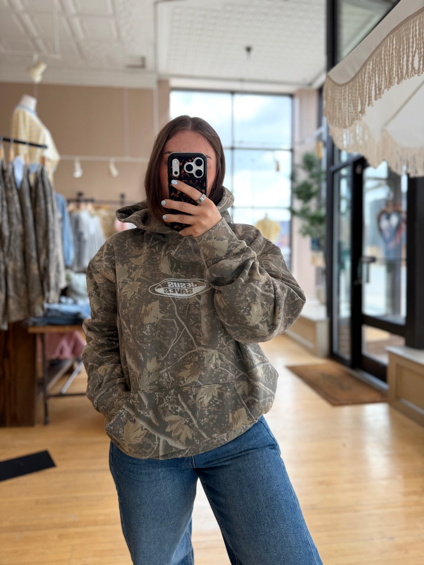 Jesus Saves Camo Hoodie