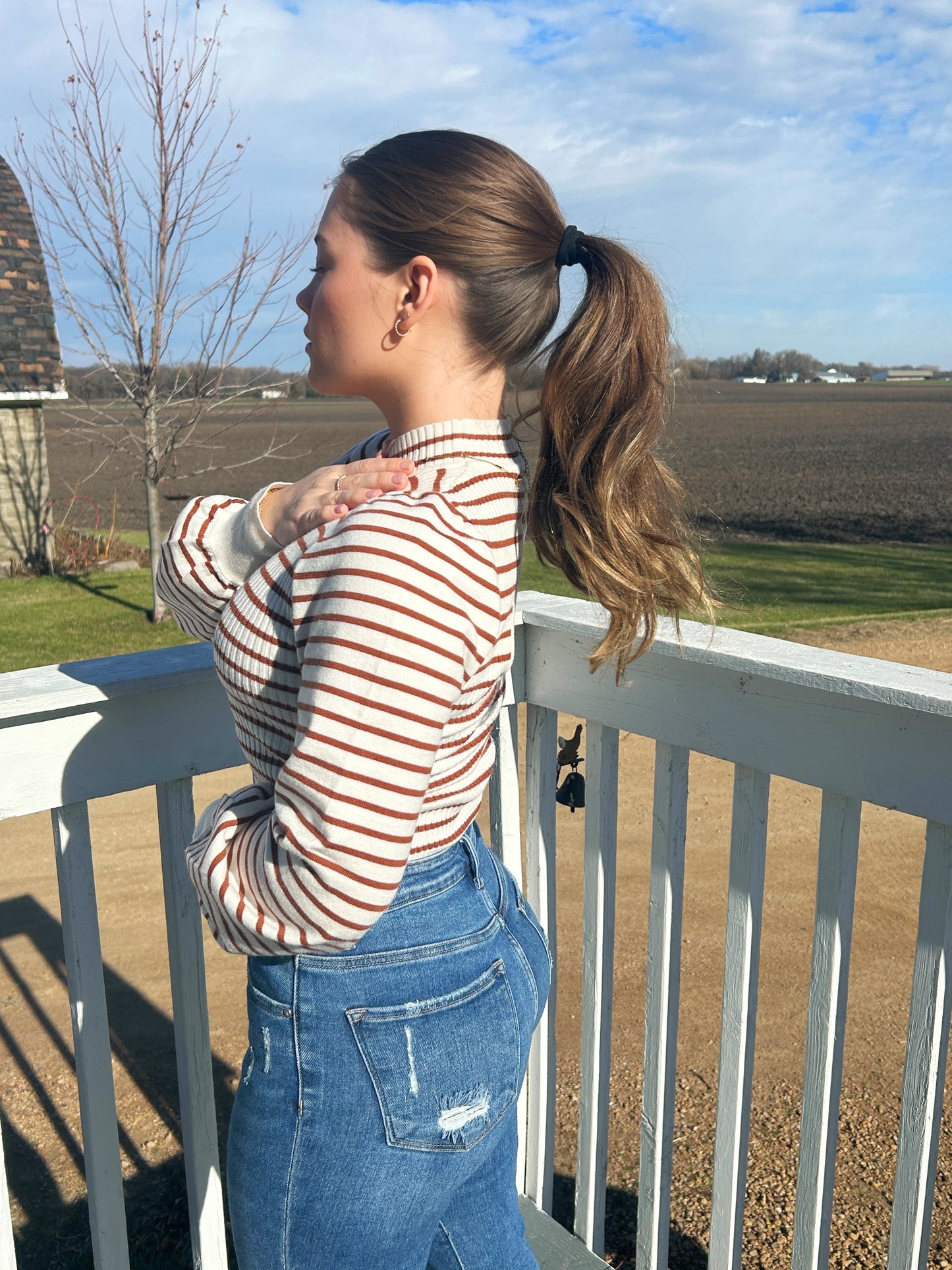 Cinnamon Twist Long Sleeve Top