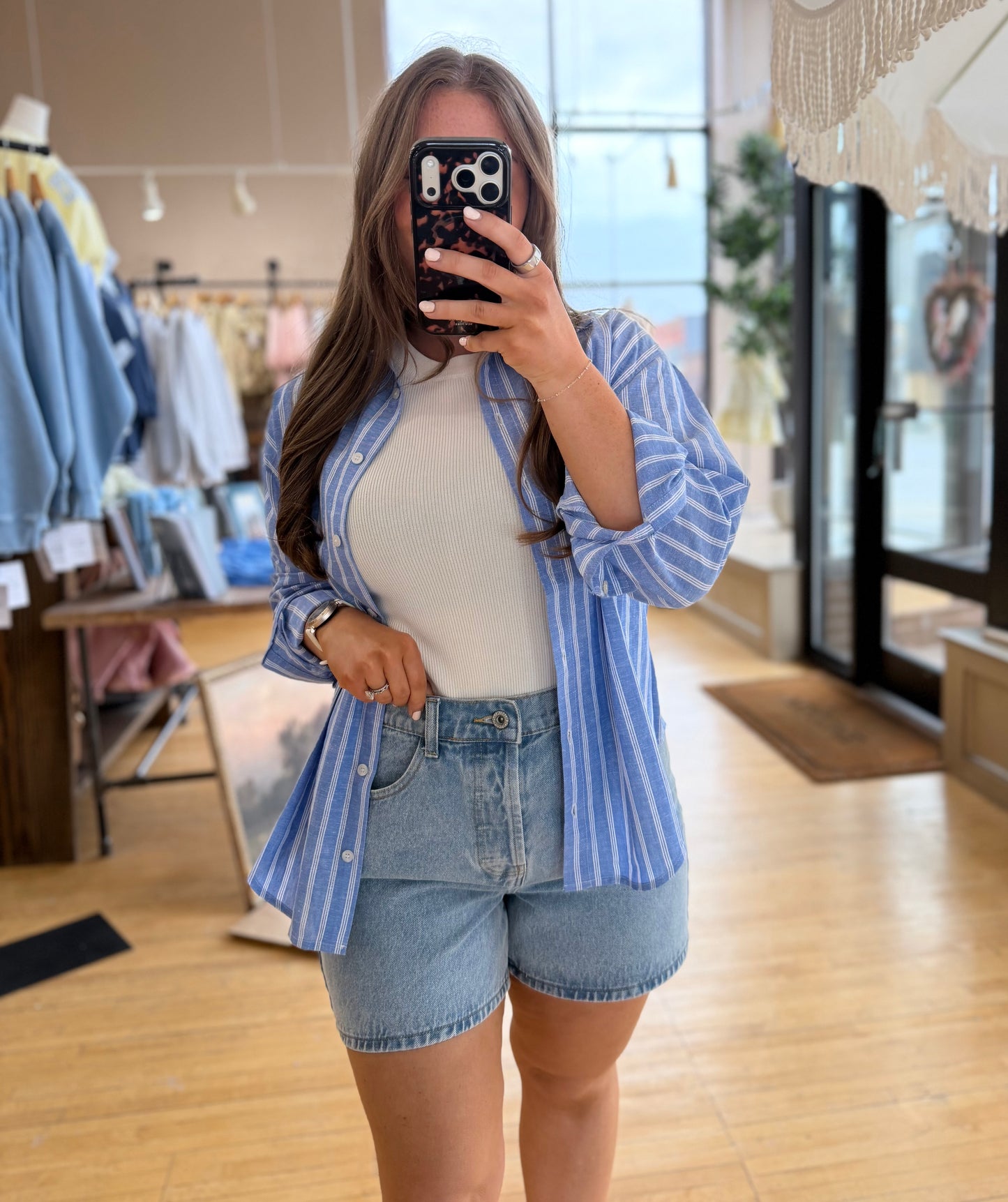 Striped Linen Button Down