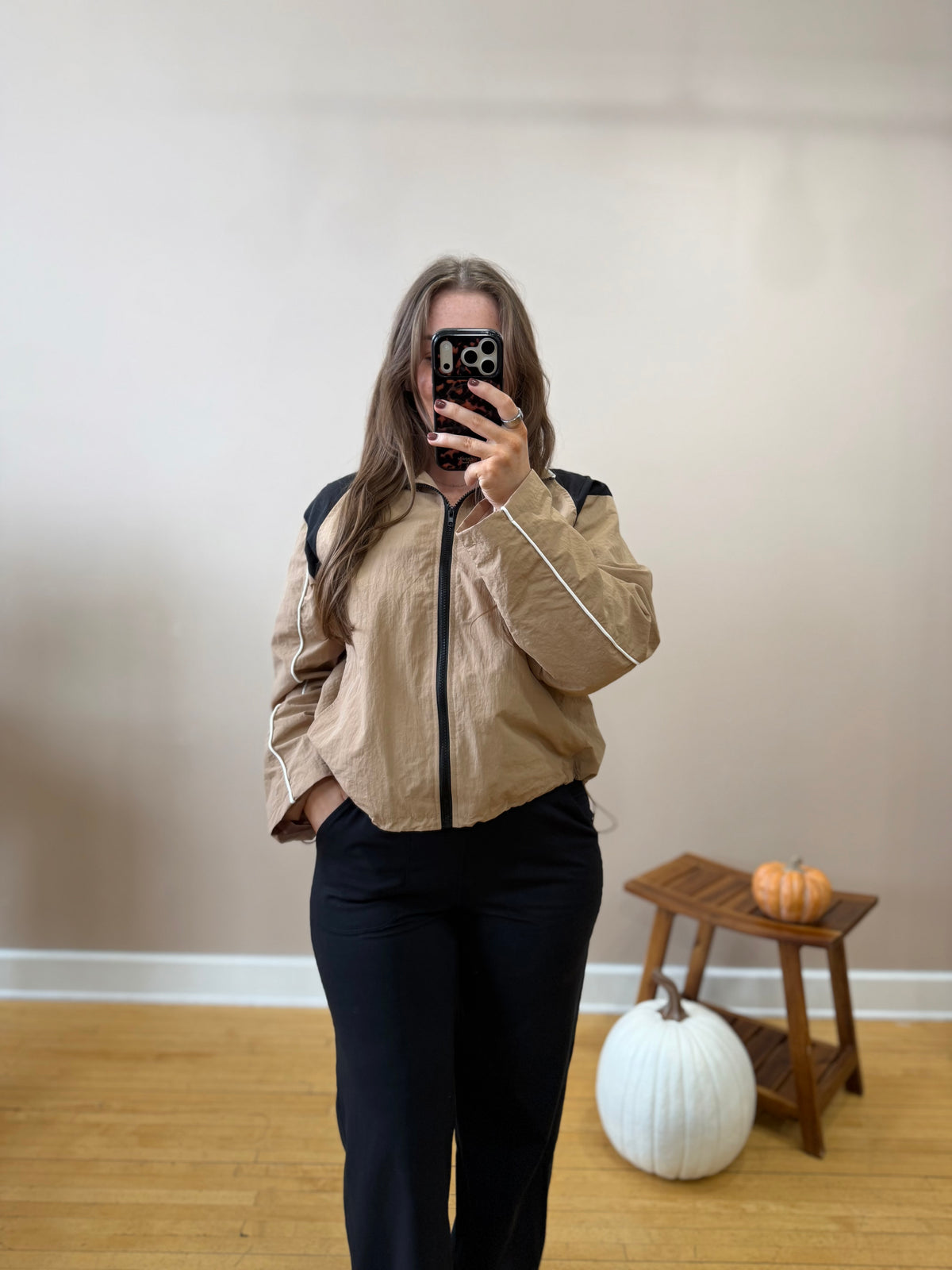 Taupe Windbreaker