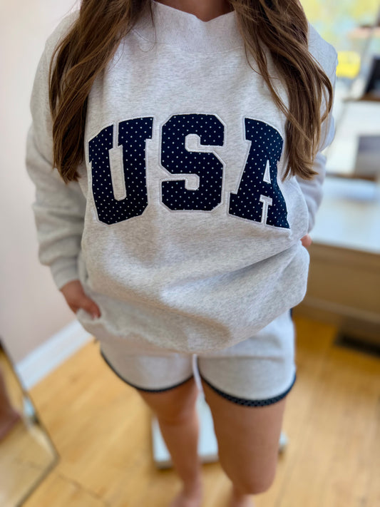USA Polka Dot Mock Neck