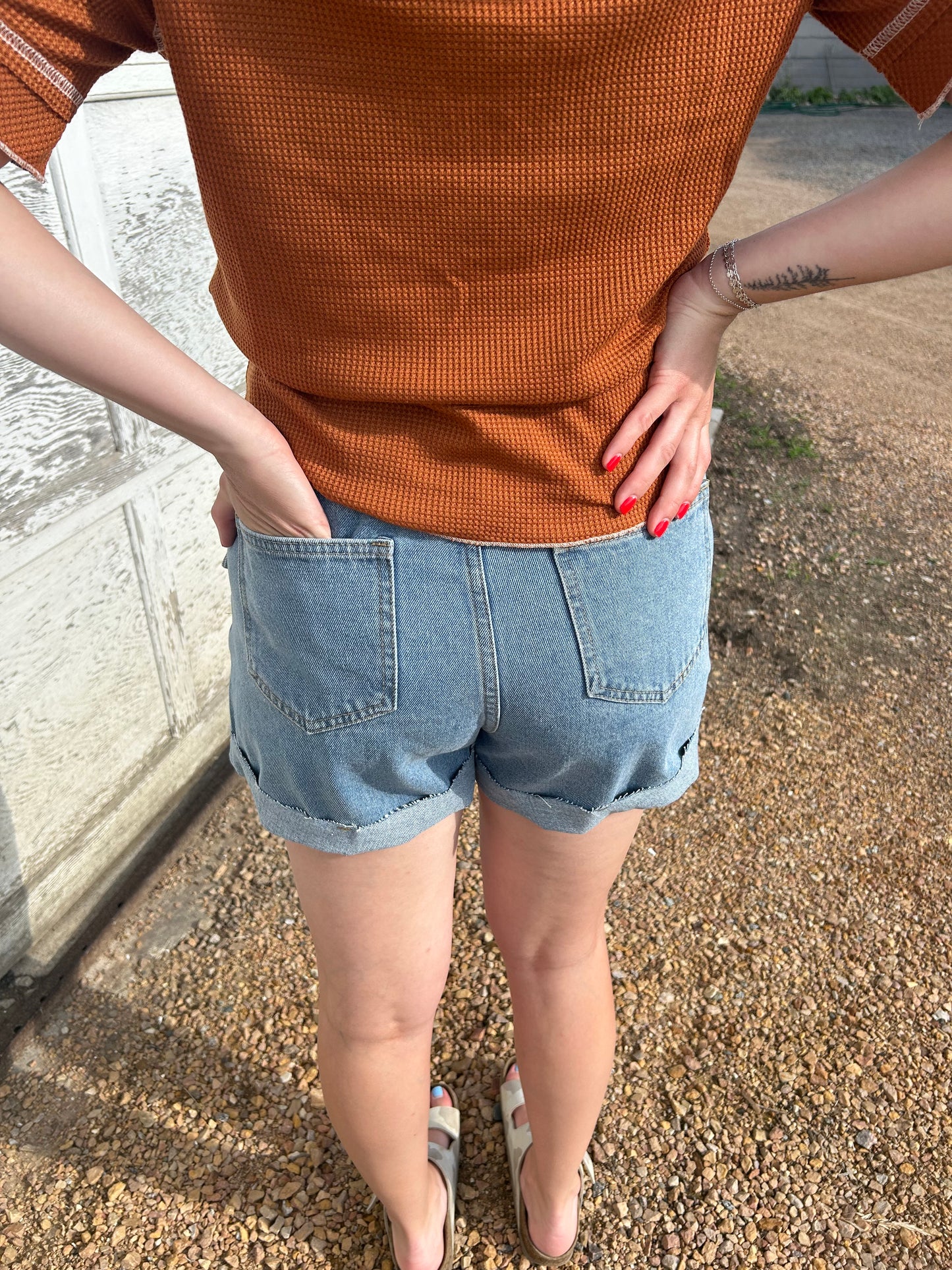 Macy Hem Jean Shorts