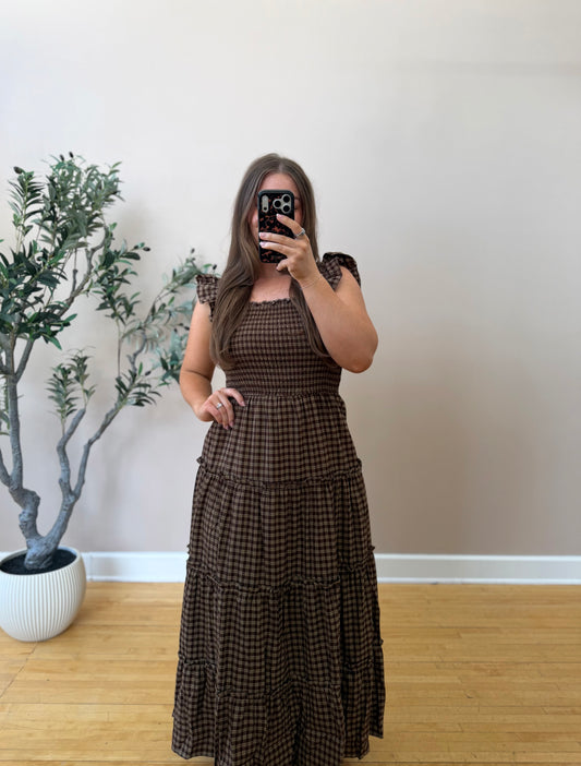 Plaid Midi Dress