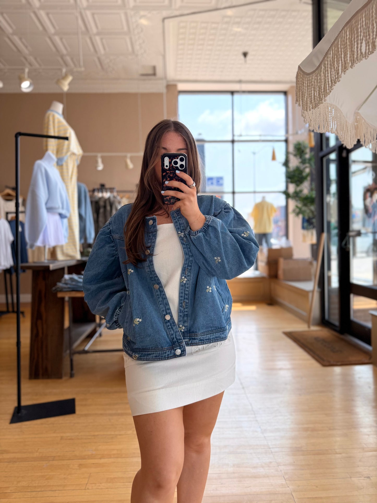 Denim Embroidered Jacket