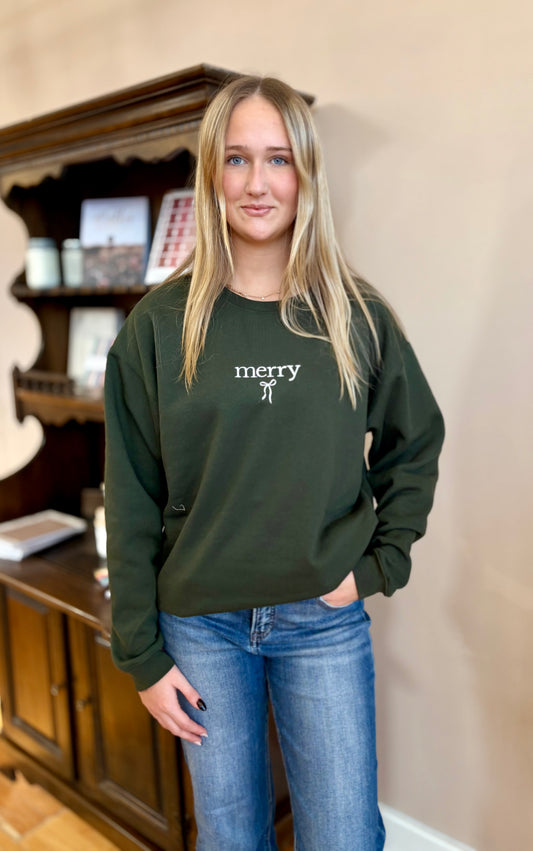 Merry Bow Crewneck