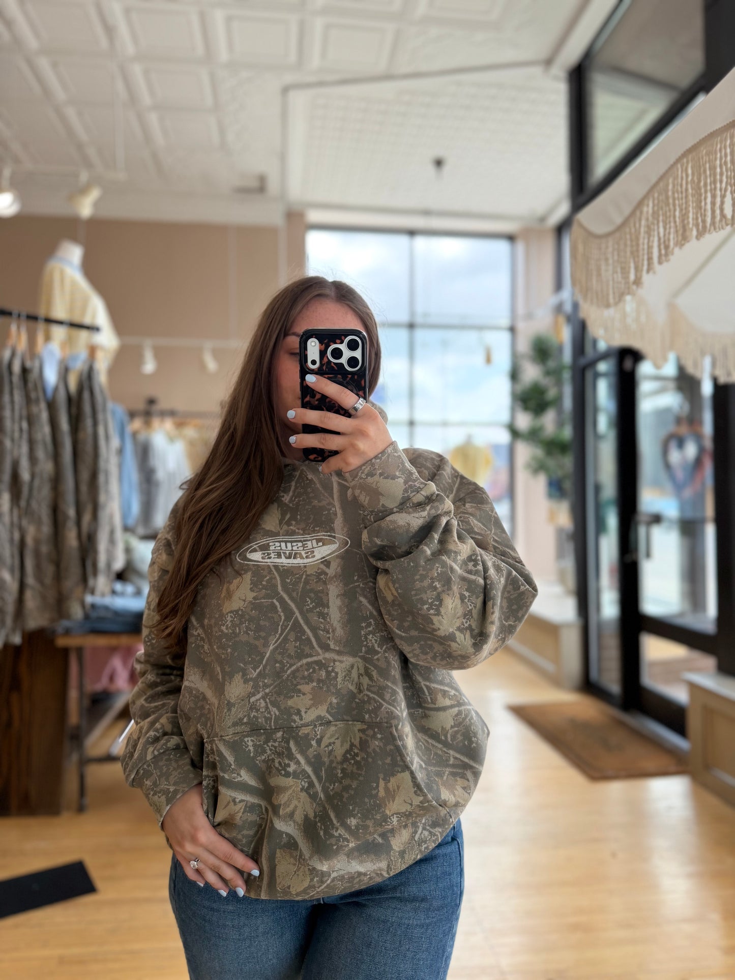Jesus Saves Camo Hoodie