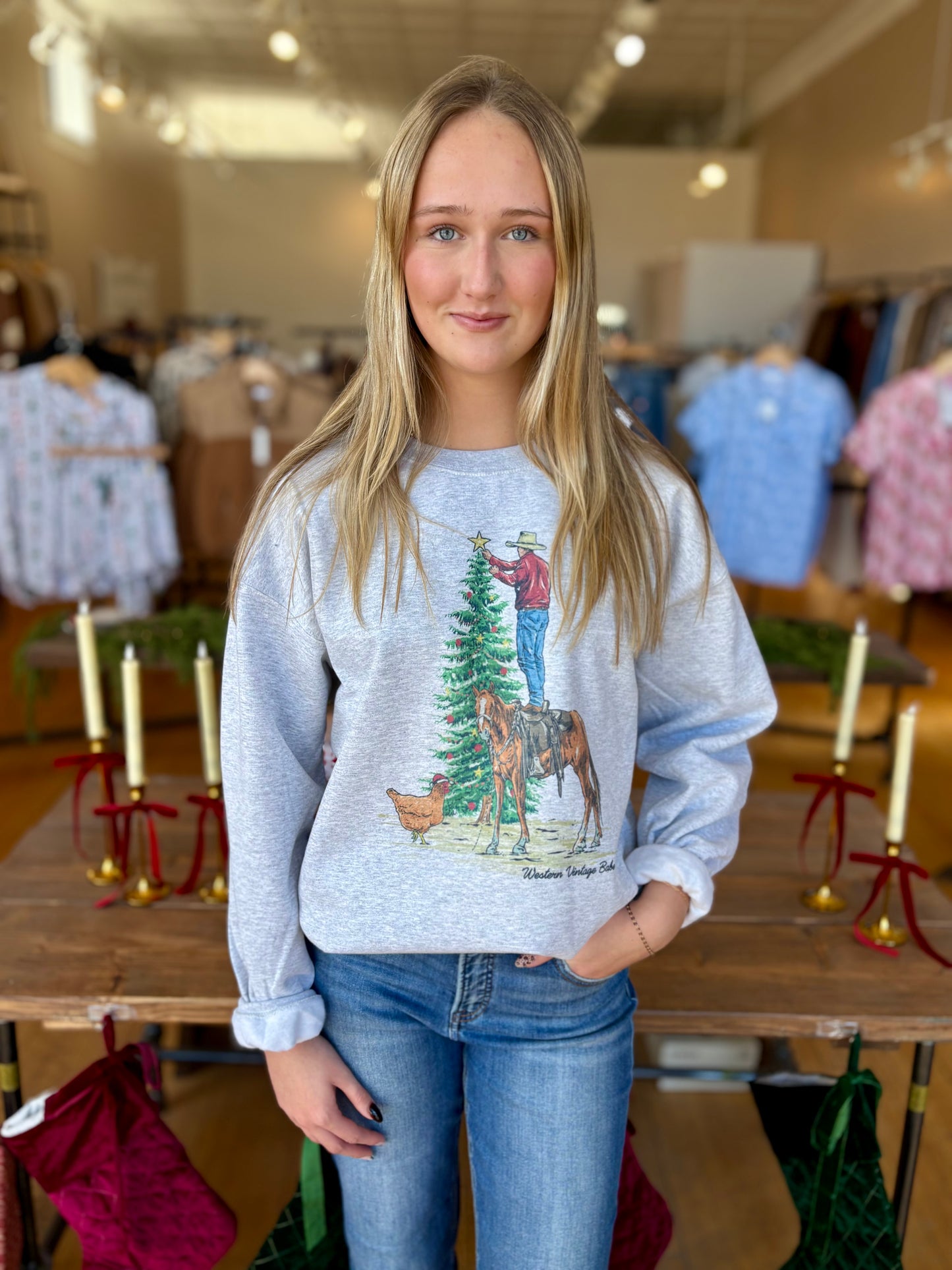 Cowboy Christmas Crewneck