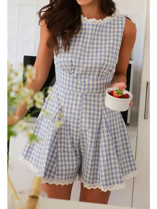 Gingham Romper