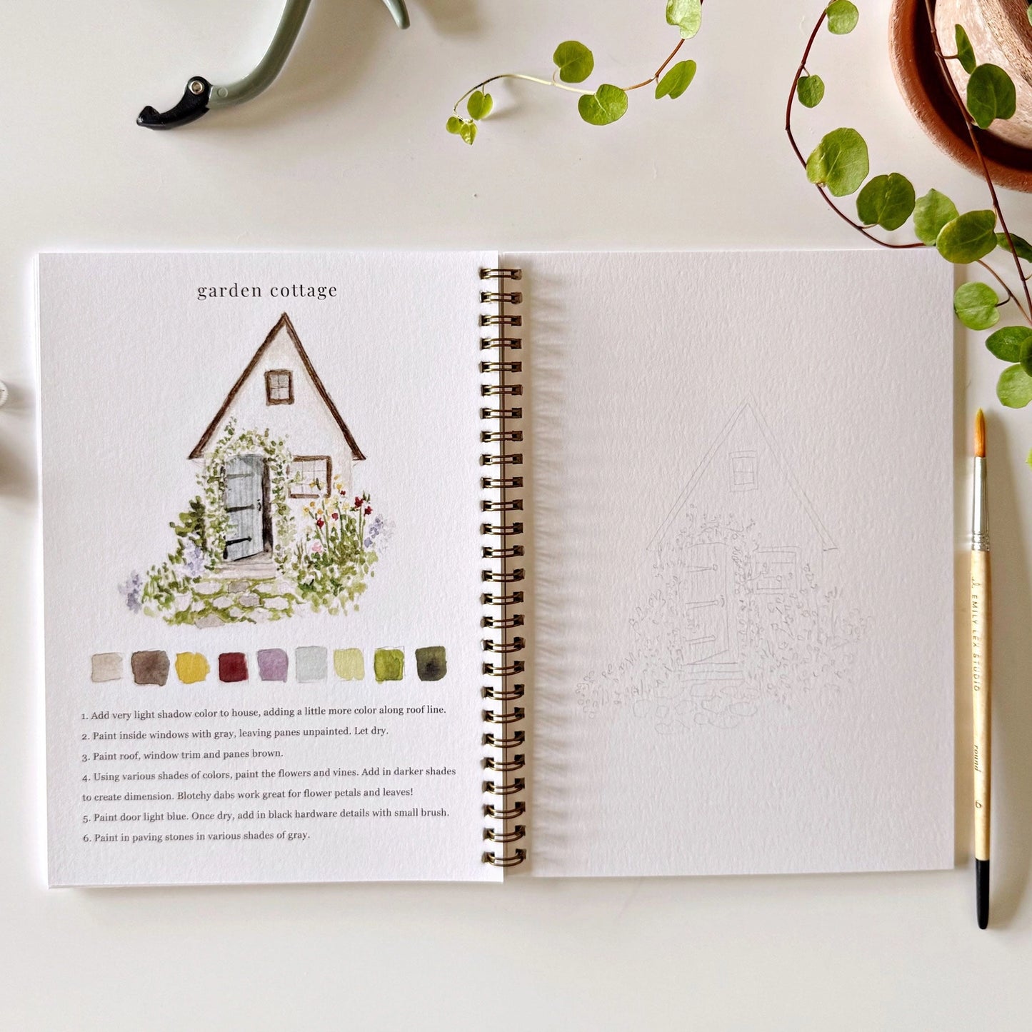 Garden Watercolor Book